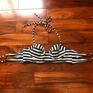Abercrombie and Fitch Black and White Swim Top